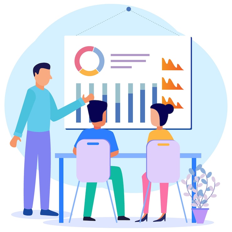 Vector illustration vector graphic cartoon character of business education