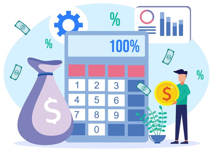 Vector illustration vector graphic cartoon character of business profit