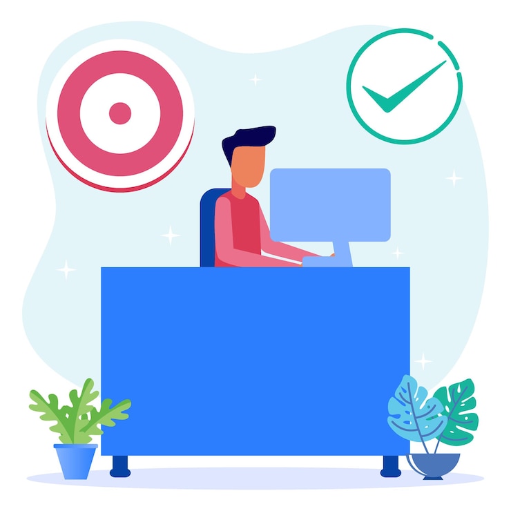 वेक्टर illustration vector graphic cartoon character of business success