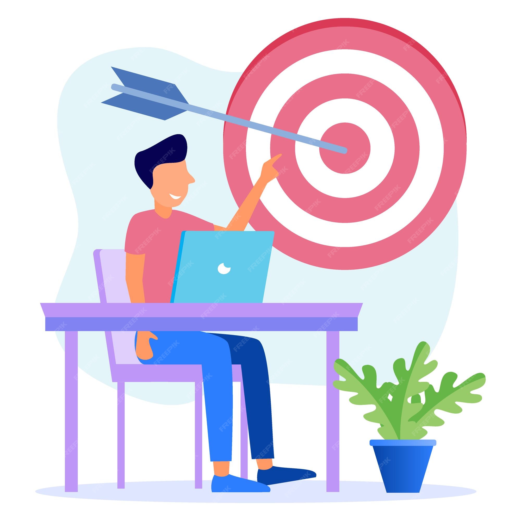 Premium Vector | Illustration vector graphic cartoon character of business  target accuracy