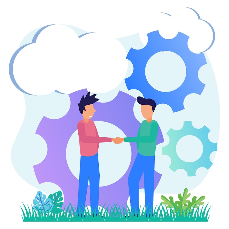 Vector illustration vector graphic cartoon character of business team