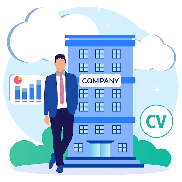 illustration vector graphic cartoon character of company