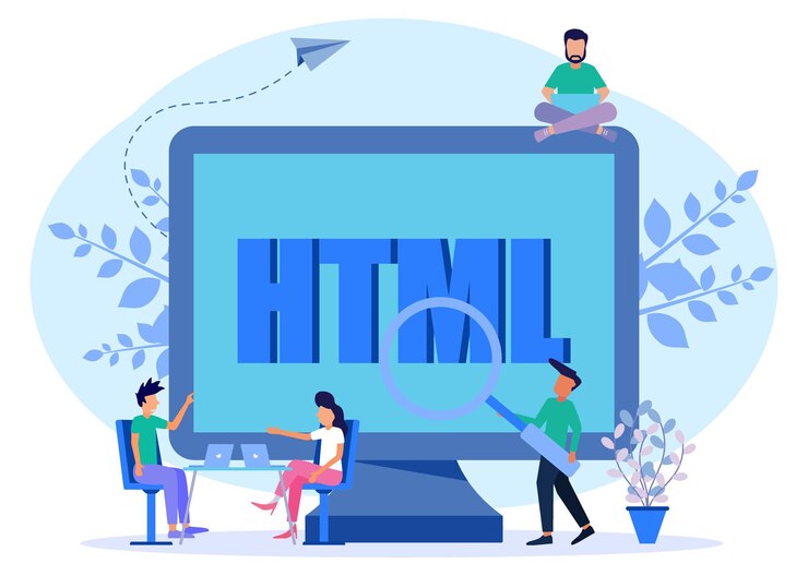 Vector illustration vector graphic cartoon character of html