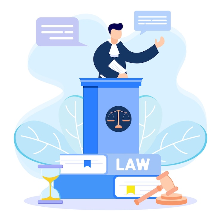 Vector illustration vector graphic cartoon character of law and justice