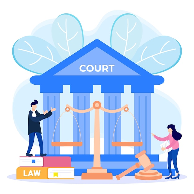 Иллюстрация векторный графический мультфильм персонаж закона и правосудия