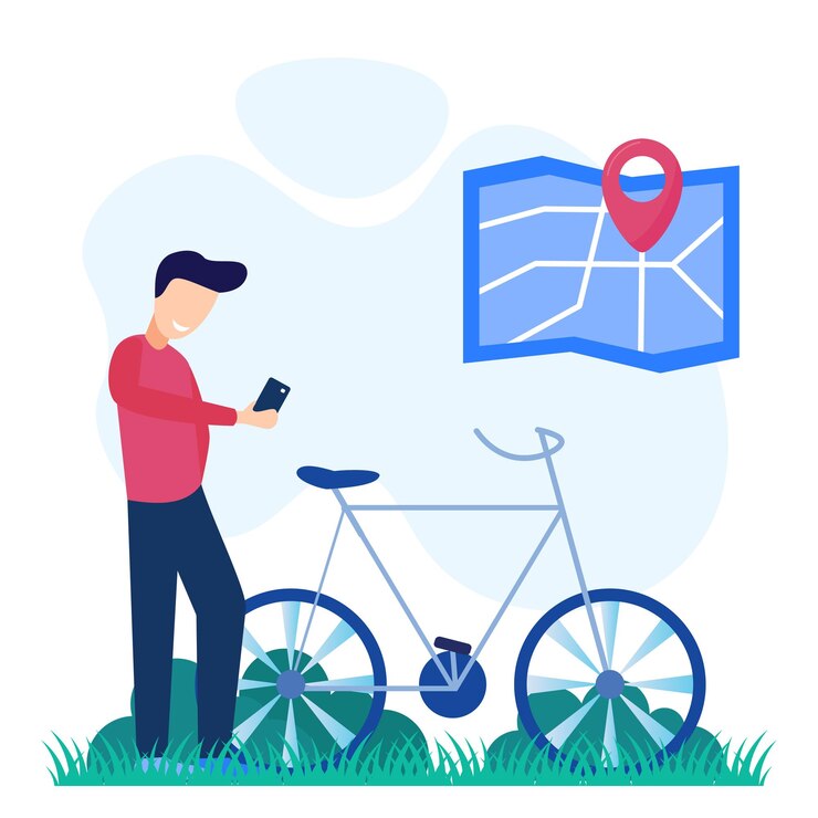 Vector illustration vector graphic cartoon character of navigation map