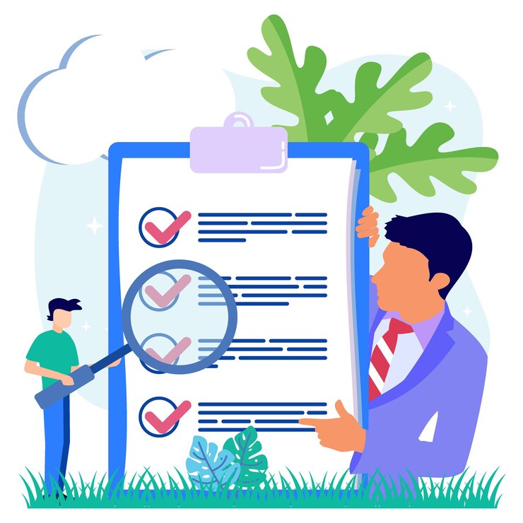 Vector illustration vector graphic cartoon character of product quality control and logistics