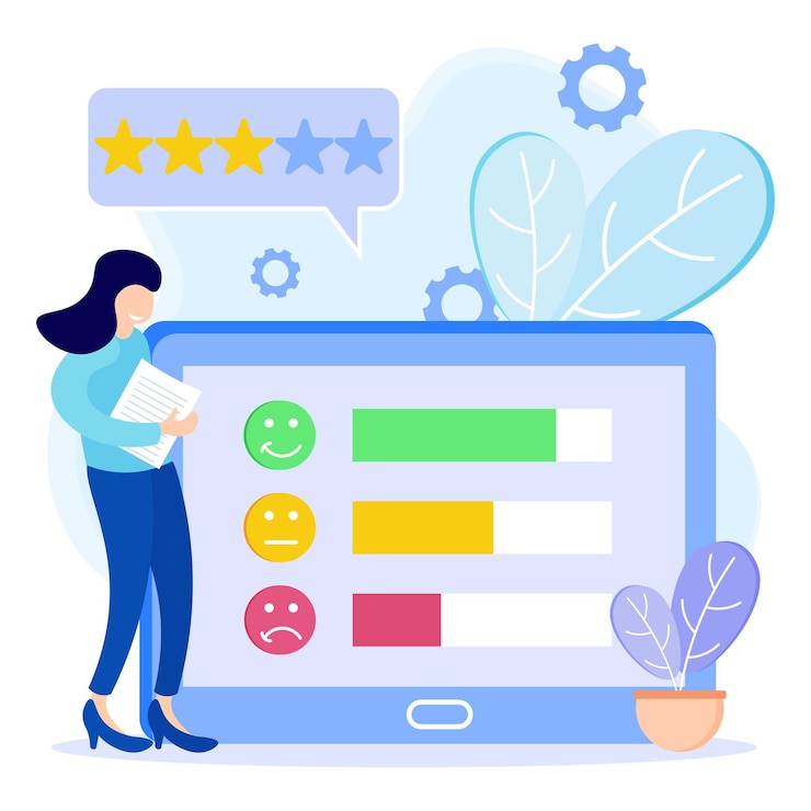 Vector illustration vector graphic cartoon character of survey