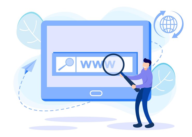 Vector illustration vector graphic cartoon character of www