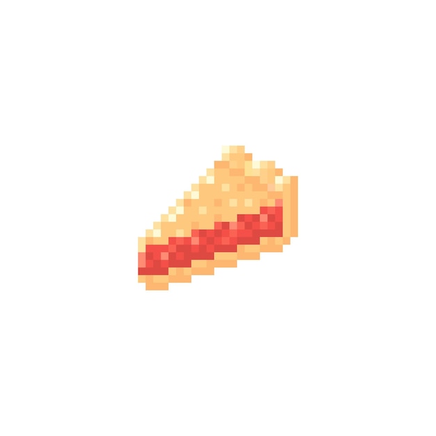 Vector illustration vector graphic of cherry pie in pixel art style