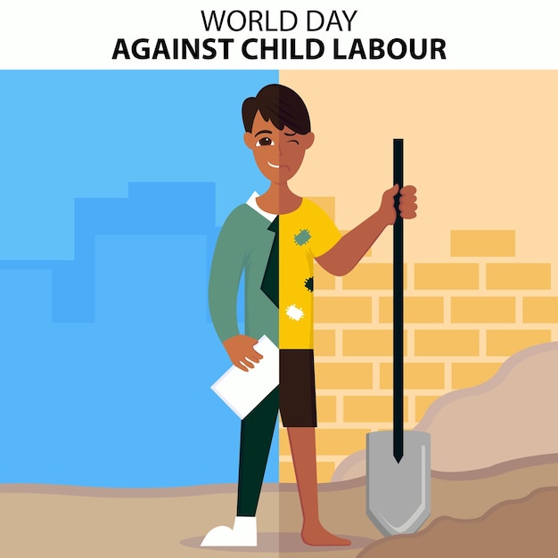 illustration vector graphic of children are working and studying in different settings