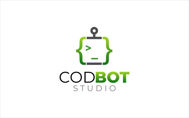 コーディングプログラマのイラストベクトルグラフィック Coder Companyのロゴデザインテンプレート