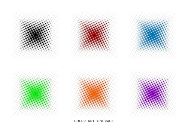 illustration vector graphic of color halftone halftone pack ornament dot pixels etc