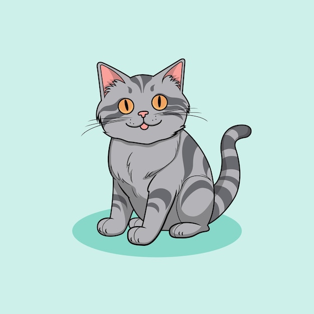 Illustration vector graphic of Cute Cat