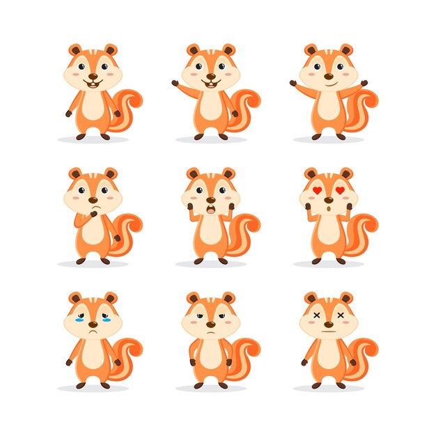 Illustration vector graphic of cute squirrel that is suitable for childrens products