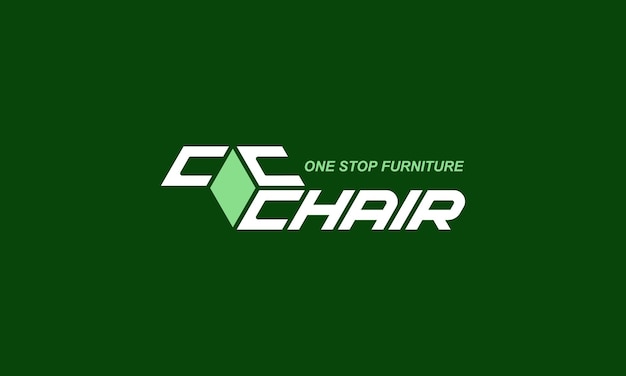 Vector illustration vector graphic design furniture logo logotype typography chair with letter c as chair