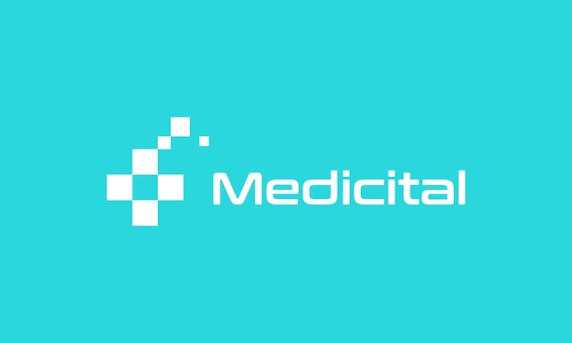 Illustration vector graphic designs simple tech modern pictogram logo for medical health digital