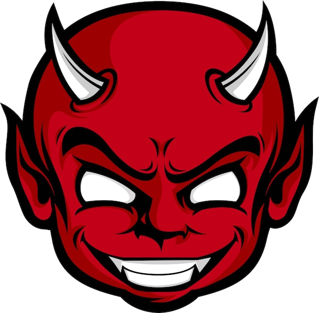 Vector illustration vector graphic of devil face baby head mascot good for logo sport ,t-shirt ,logo