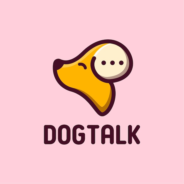 illustration vector graphic of Dog with chat logo design