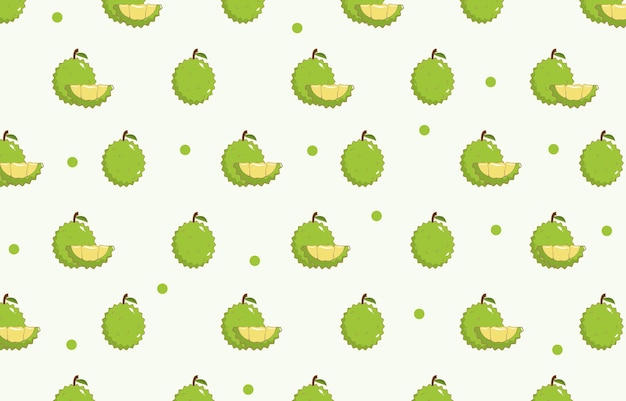 Illustrazione grafica vettoriale di durian seamless pattern adatto per sfondi fruitthemed