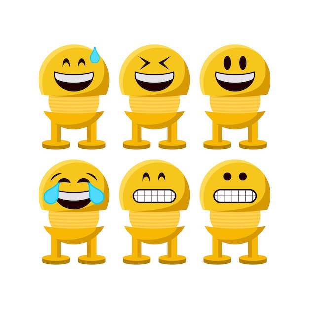 Illustrazione grafica vettoriale di emoticon