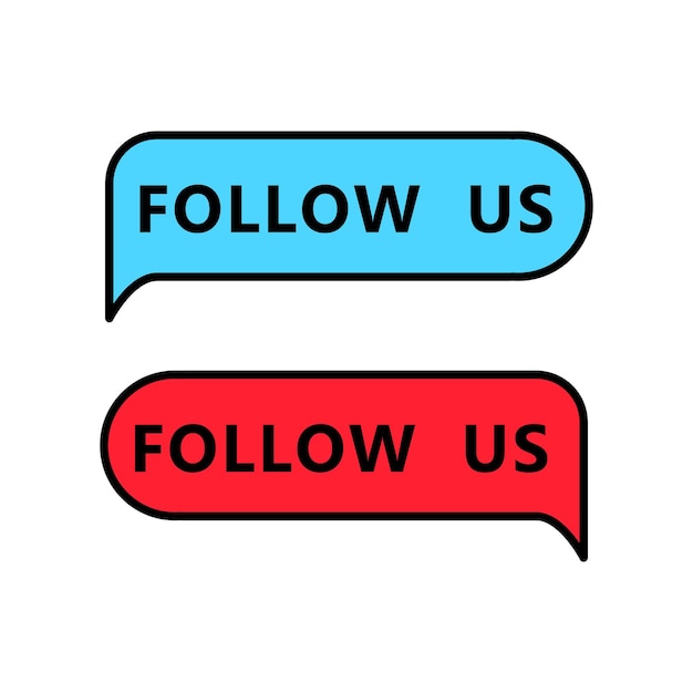 Illustration Vector Graphic of Follow Us label icon