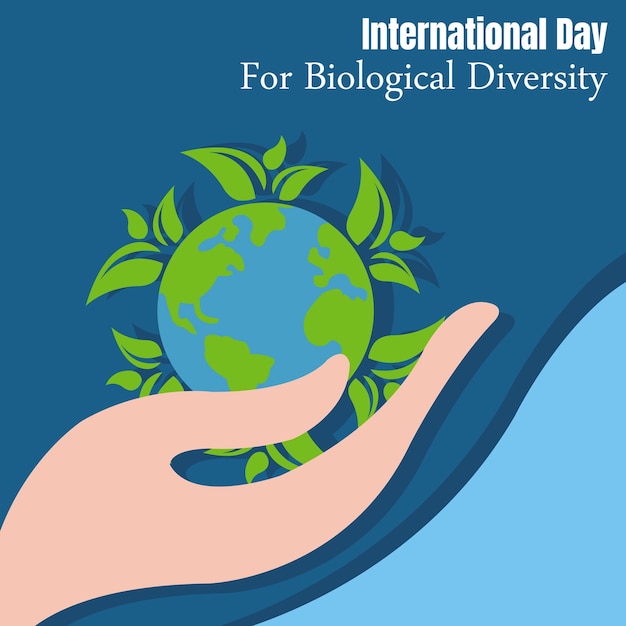 illustration vector graphic of hands supporting the earth perfect for international day