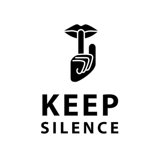 Illustration Vector Graphic of Keep Silence icon