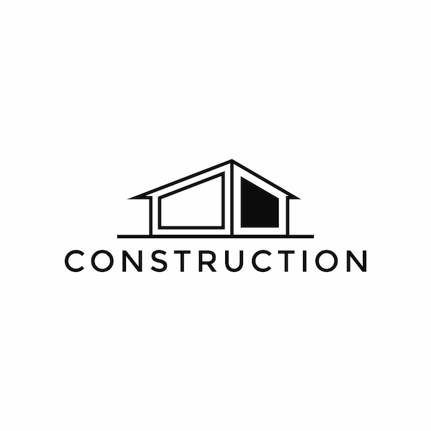 Иллюстрационный векторный графический дизайн логотипа строителя дома