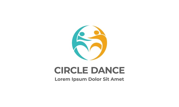 illustration vector graphic logo designs. logogram, logomark, pictogram for circle dance.