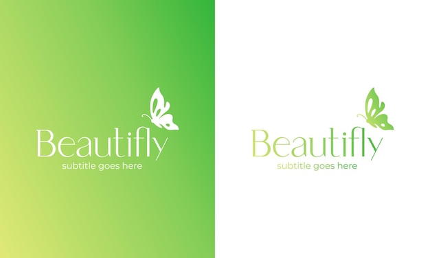 illustration vector graphic logo designs. pictogram, logotype, combination butterfly and beauty