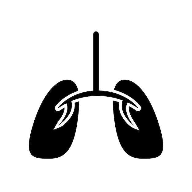 Illustration vector graphic of lungs icon