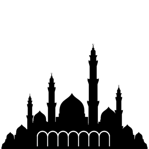 Vector illustration vector graphic of the masjid nabawi makkah madinah islamic moslem