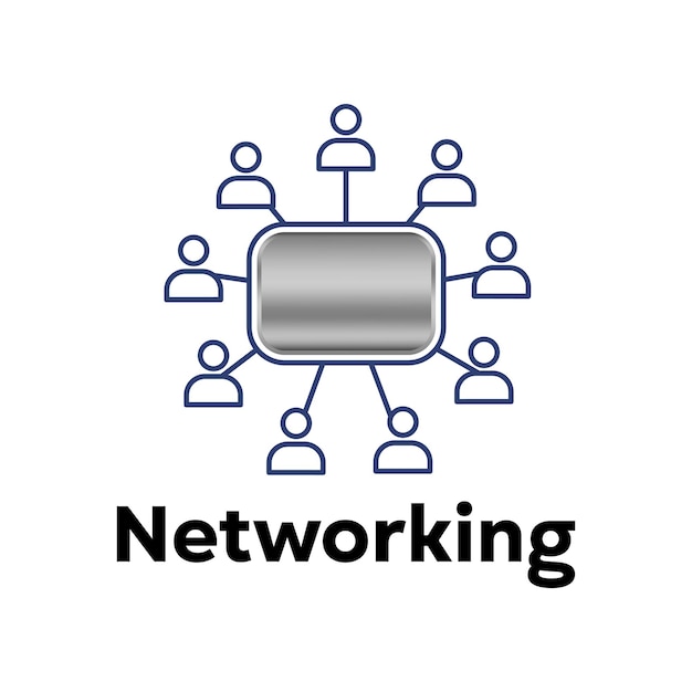 Иллюстрационная векторная графика дизайна логотипа сети