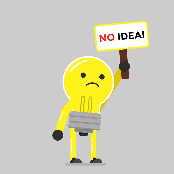 Вектор иллюстрационная векторная графика no idea perfect для иллюстрации застрявшего мозга что-то сбивает с толку