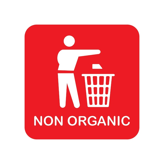 Premium vector illustration vector graphic of non organic trash icon