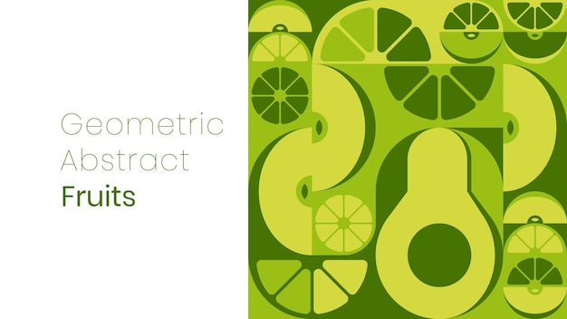 幾何学的な果物のイラストベクトルグラフィック