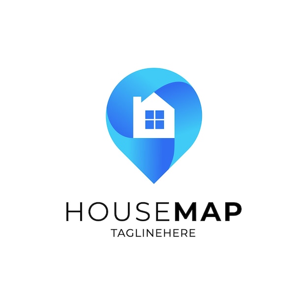 Иллюстрационная векторная графика шаблона логотипа двойного значения карты дома