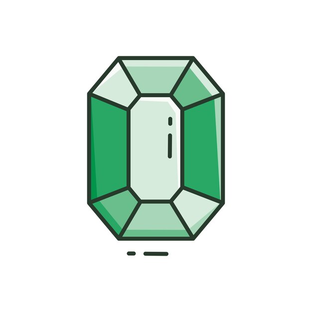 Иллюстрационная векторная графика зеленого бриллианта