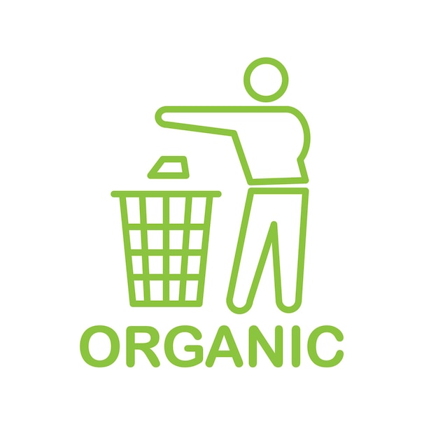 Premium vector illustration vector graphic of organic trash icon