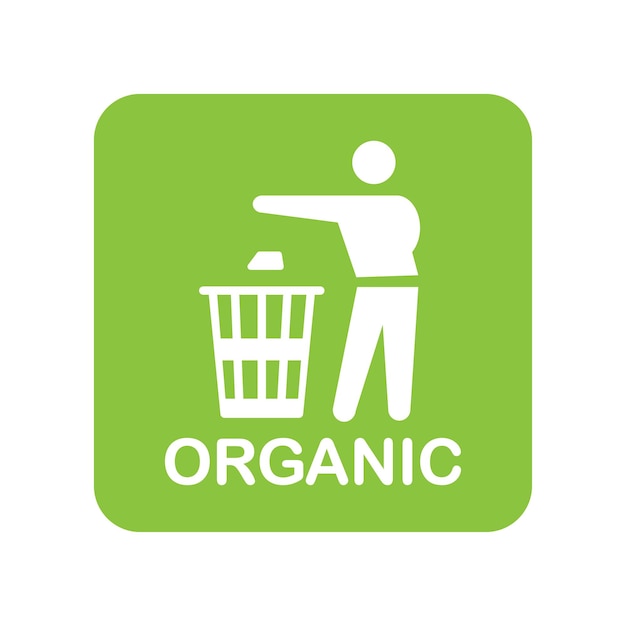 Premium vector illustration vector graphic of organic trash icon
