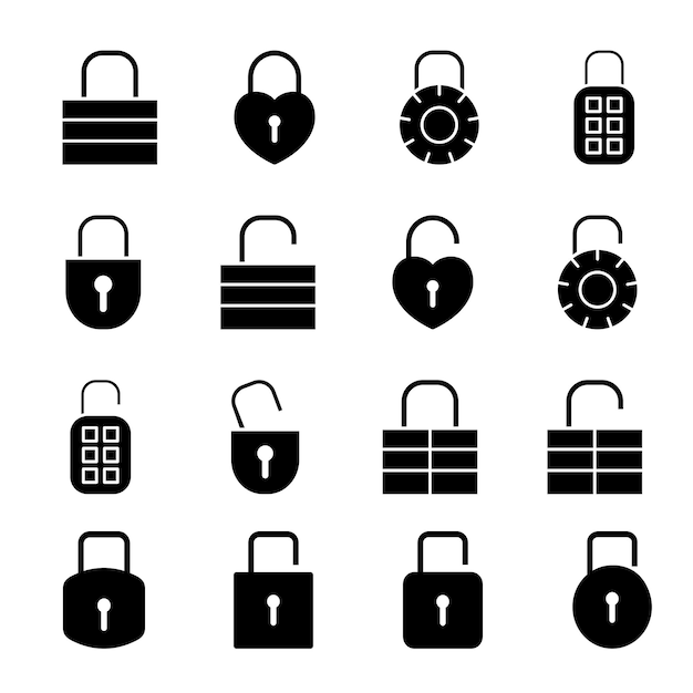 Vector illustration vector graphic of padlock icon template