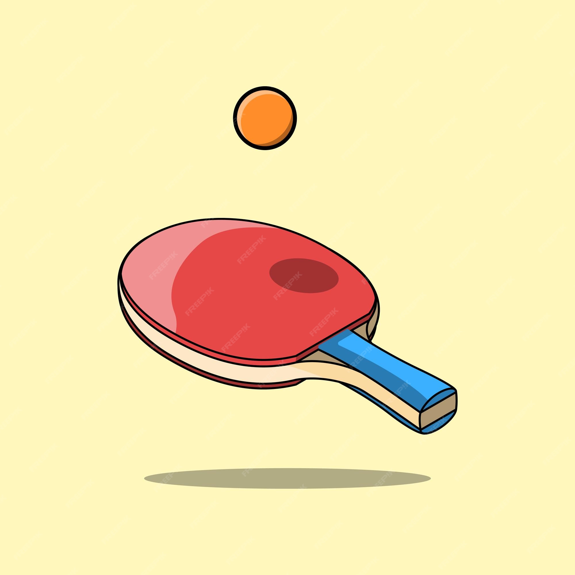 Ping Pong Player Sport Cartoon T-shirt Design Vector Download