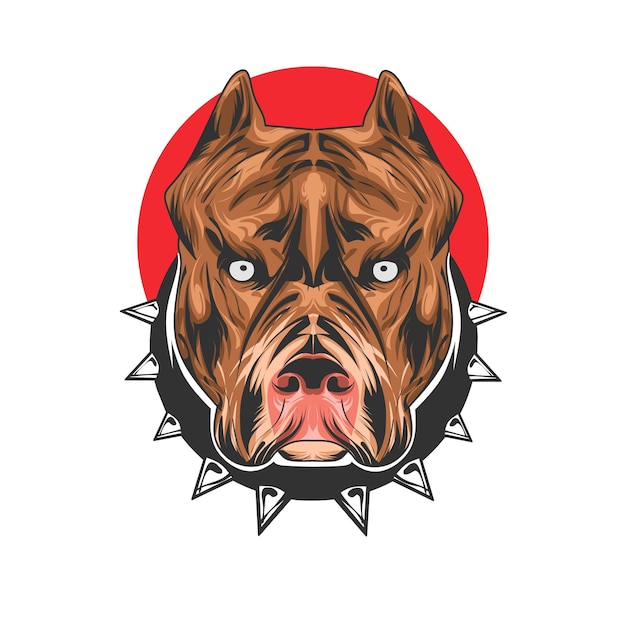 Illustration vector graphic of pitbull icon suitable for tshirts design logo design etc