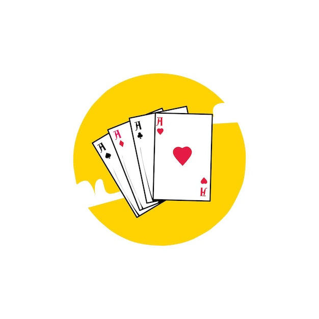 Illustrazione grafica vettoriale dell'icona della carta da poker