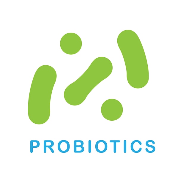 Иллюстрационная векторная графика логотипа пробиотика
