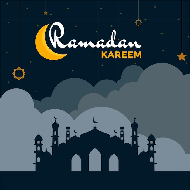 Illustration vector graphic of Ramadan Kareem Perfect for Ramadan event Ramadan card etc