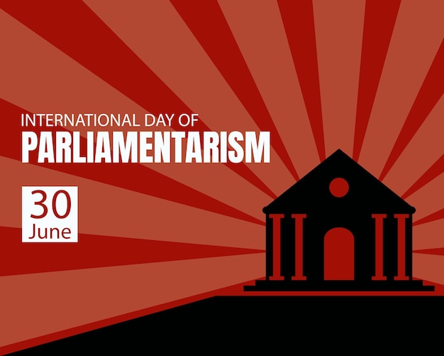 Illustrazione grafica vettoriale della silhouette dell'edificio del parlamento perfetta per la giornata internazionale