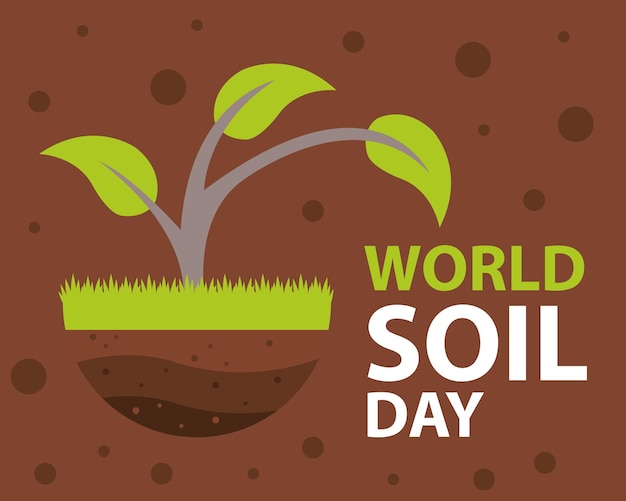 Vector illustration vector graphic of soil layers and plants perfect for international day