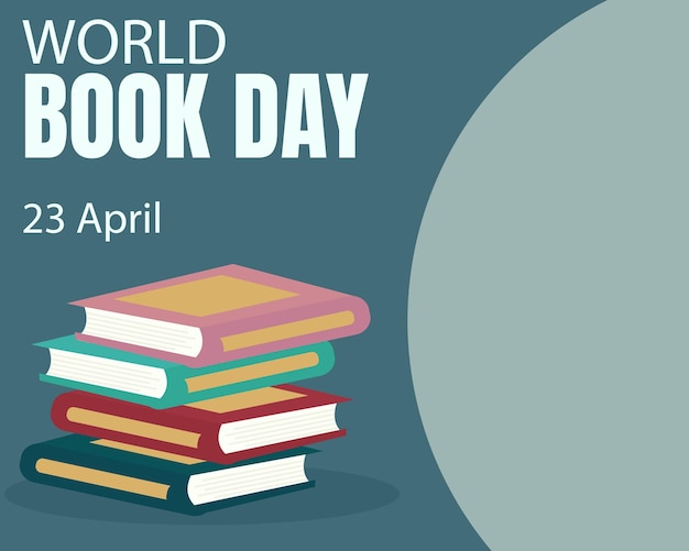 illustration vector graphic of stacked thick books perfect for international day world book day